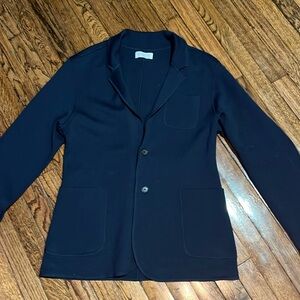 Everlane Sweater Blazer Mens Large Knit Italian Chore Blazer Wool Stretch